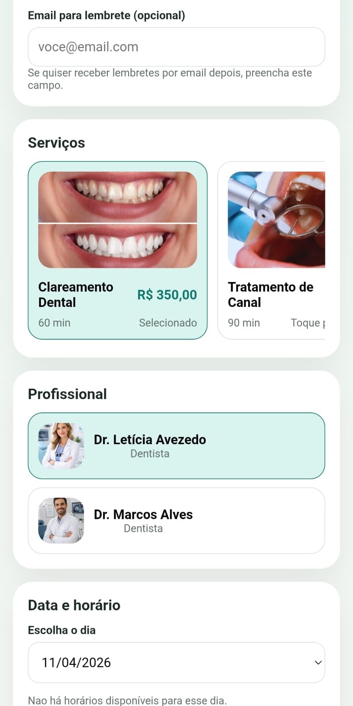 Link público de agendamento que ajuda a vender